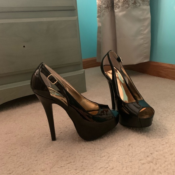 Black patent leather black heels - Picture 3 of 5